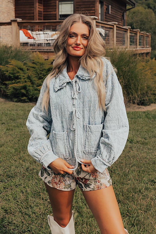 Nashville Cutie Quilted Denim Jacket