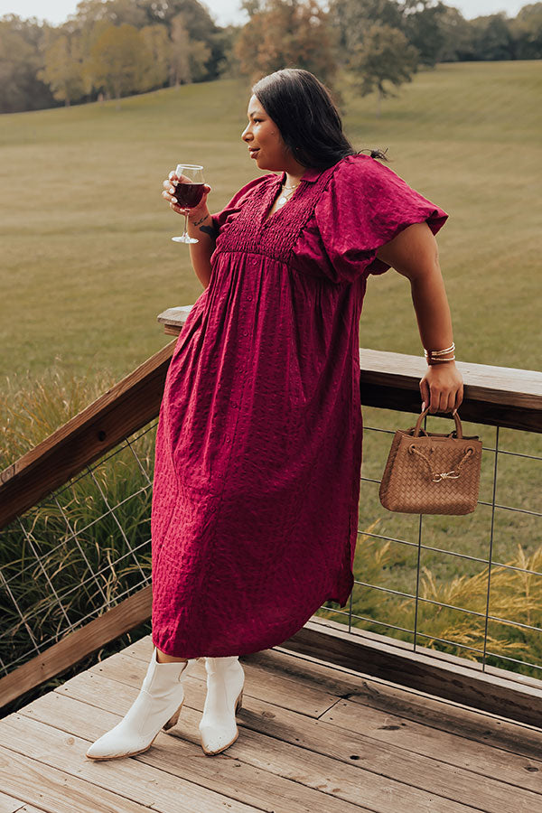 Wine Tasting Ready Midi in Sangria Curves