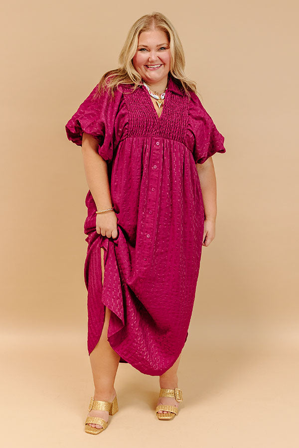 Wine Tasting Ready Midi in Sangria Curves Image - 1