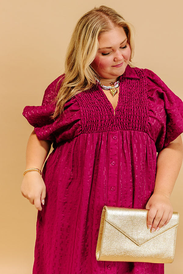 Wine Tasting Ready Midi in Sangria Curves Image - 2