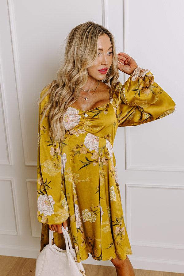 Flirty Moments Satin Mini Dress in Chartreuse S / Chartreuse Flirty Moments Satin Mini Dress in Chartreuse S / Chartreuse