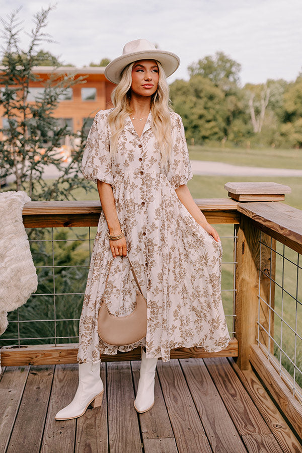 Cottage Whimsey Floral Midi