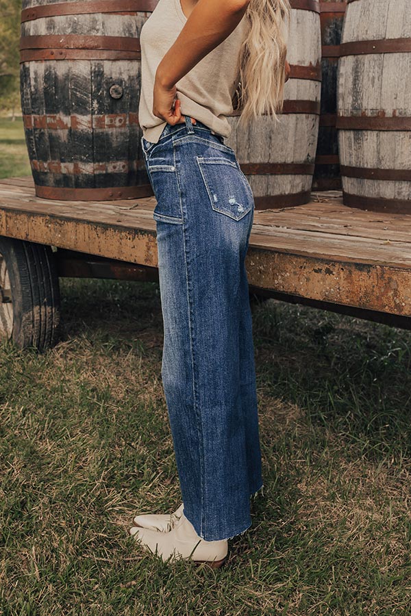 The Penny High Waist Wide Leg Jean in Dark Wash