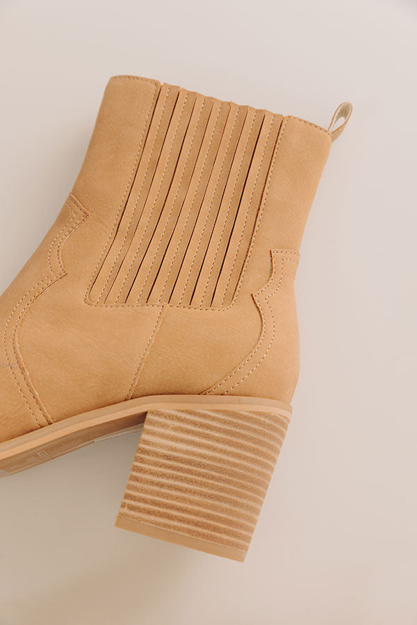 The Oaklynn Faux Nubuck Boot in Camel Image - 2