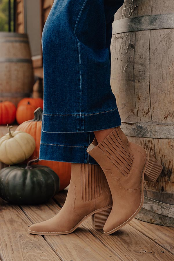 The Oaklynn Faux Nubuck Boot in Camel Image - 1