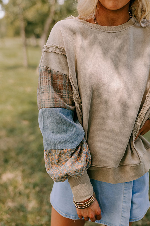 Boho Feels Sweatshirt in Beige