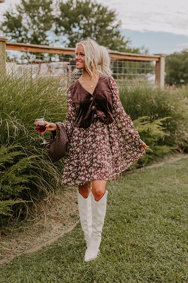 Uptown Cafe Floral Mini Dress