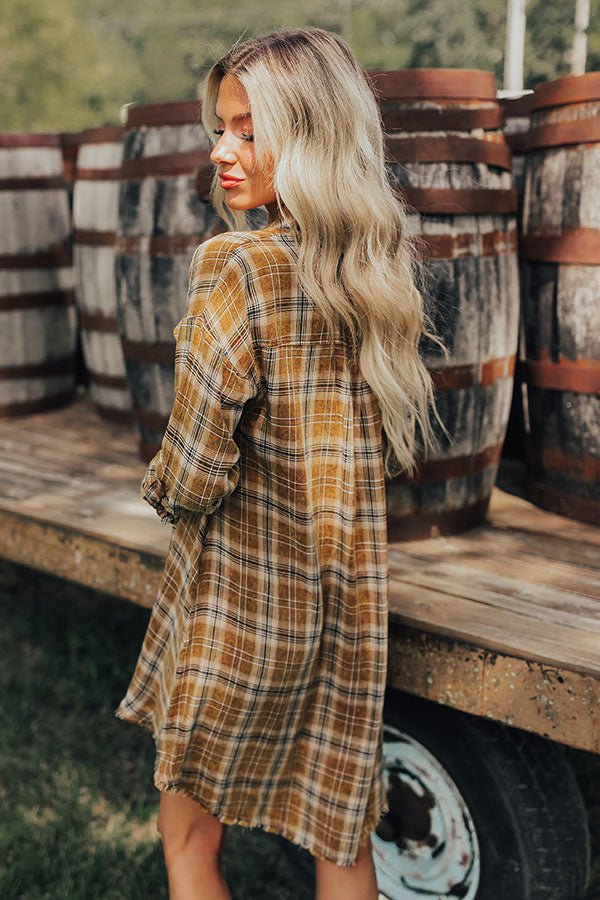 Hayride Happiness Plaid Mini Dress   