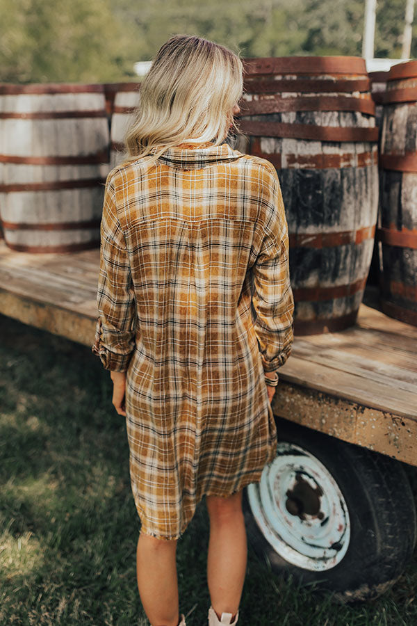 Hayride Happiness Plaid Mini Dress