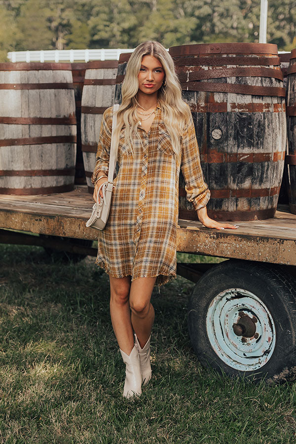 Hayride Happiness Plaid Mini Dress   