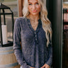 Hot Cider Sippin Vintage Wash Top in Navy Image - 1