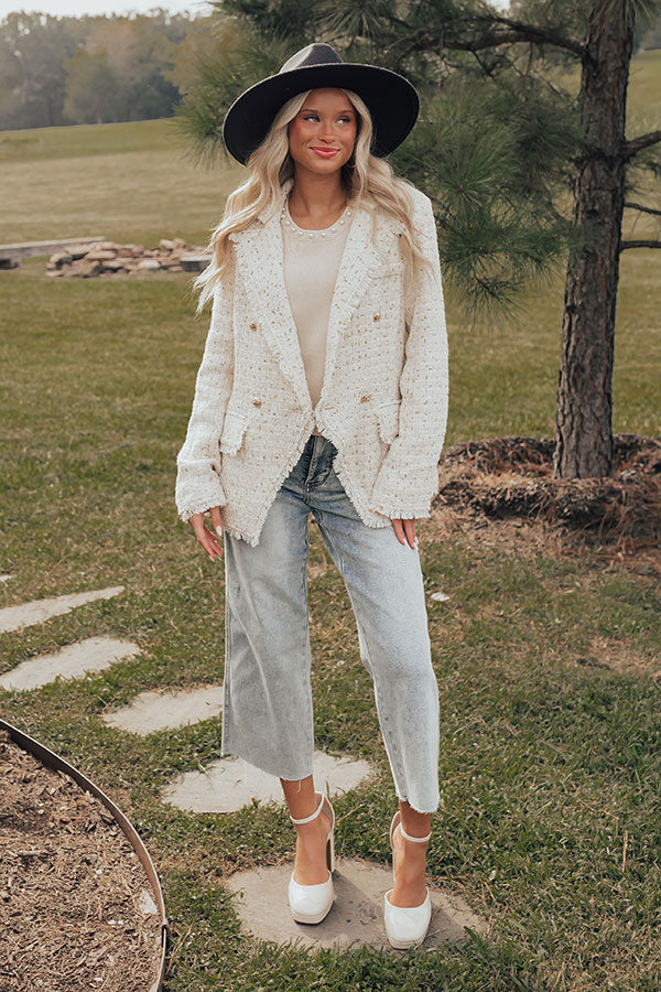 Charming Smile Tweed Blazer