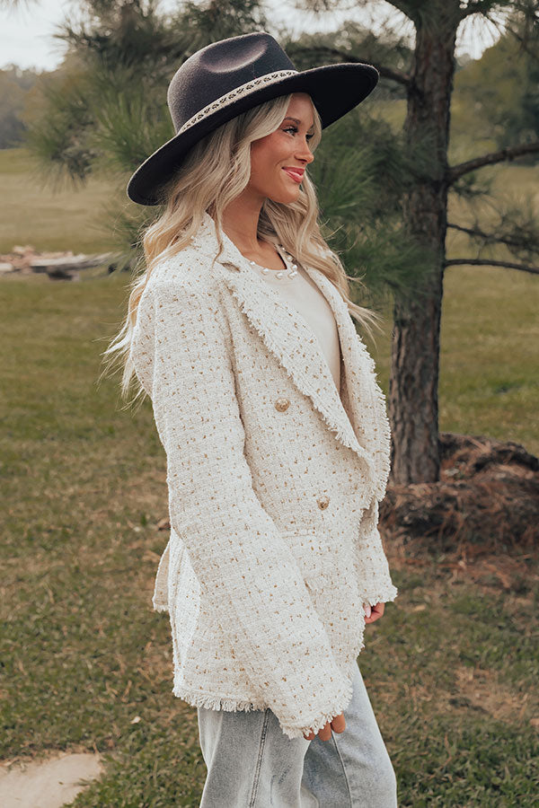 Charming Smile Tweed Blazer