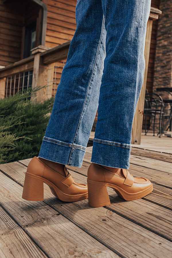 The Camille Faux Leather Loafer Heel