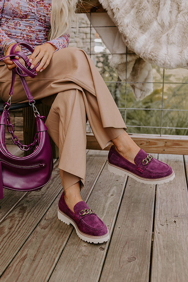 The Literally Faux Suede Loafer in Windsor Wine