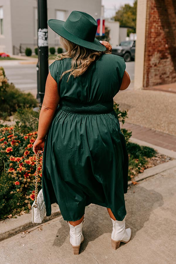 Chic Ensemble Midi Dress in Hunter Green Curves XL / hunter-green Chic Ensemble Midi Dress in Hunter Green Curves XL / hunter-green