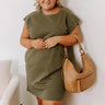 Casual Couture Mini Dress in Olive Curves Image - 1
