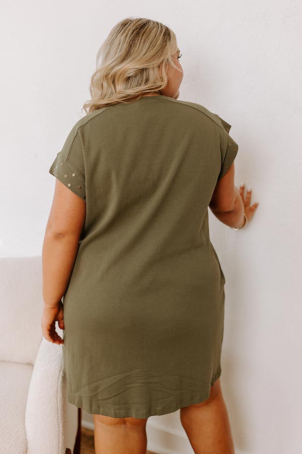 Casual Couture Mini Dress in Olive Curves XL / Olive Casual Couture Mini Dress in Olive Curves XL / Olive