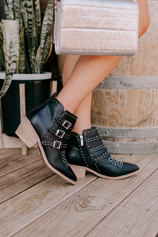 The Amazing Faux Leather Booties in Black