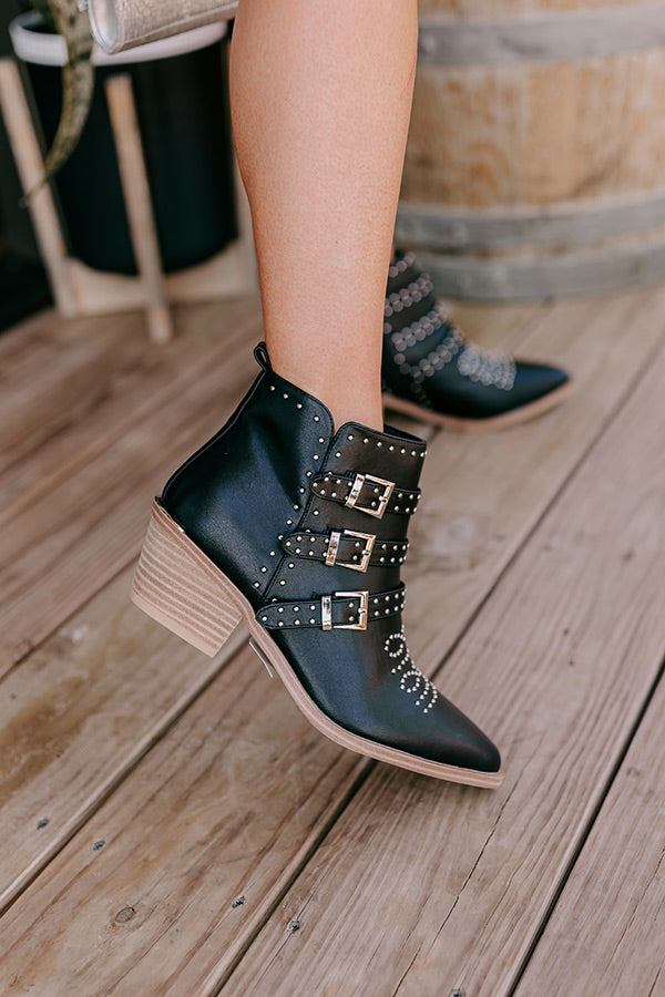 The Amazing Faux Leather Booties in Black