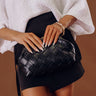 Uptown Chic Faux Leather Purse in Black Image - 1