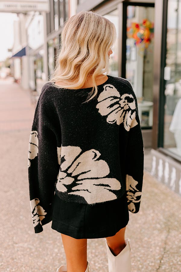 Chai Latte and Chit Chat Knit Sweater in Black