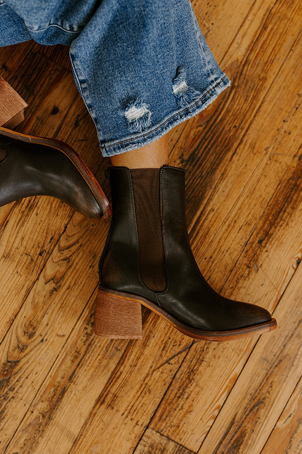 The Skylar Faux Leather Vintage Boot in Espresso