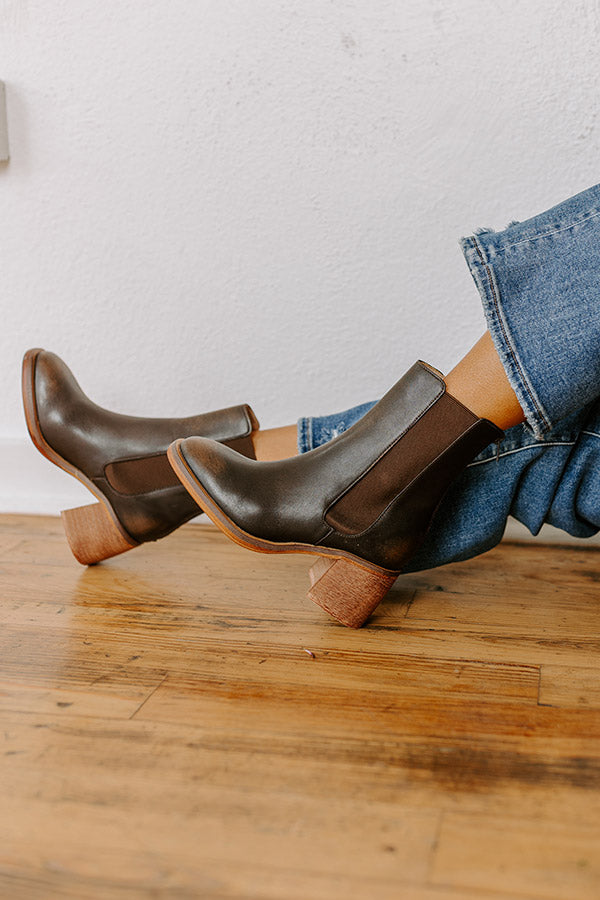 The Skylar Faux Leather Vintage Boot in Espresso