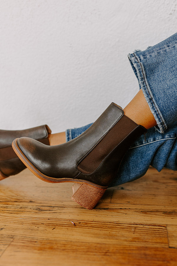 The Skylar Faux Leather Vintage Boot in Espresso