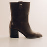 The Juniper Faux Leather Boot in Dark Chestnut Image - 1