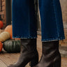 The Juniper Faux Leather Boot in Dark Chestnut Image - 1