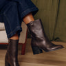 The Juniper Faux Leather Boot in Dark Chestnut Image - 1
