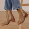 The Skylar Faux Leather Vintage Boot in Warm Taupe Image - 1
