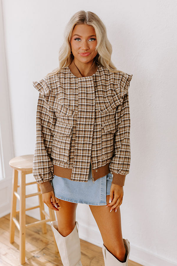 Chai Latte Pretty Plaid Jacket