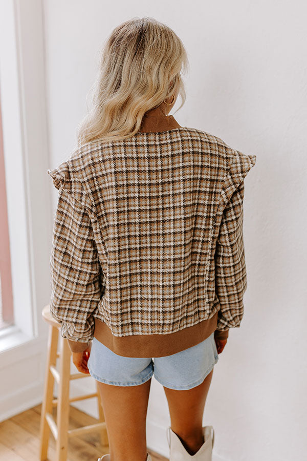 Chai Latte Pretty Plaid Jacket