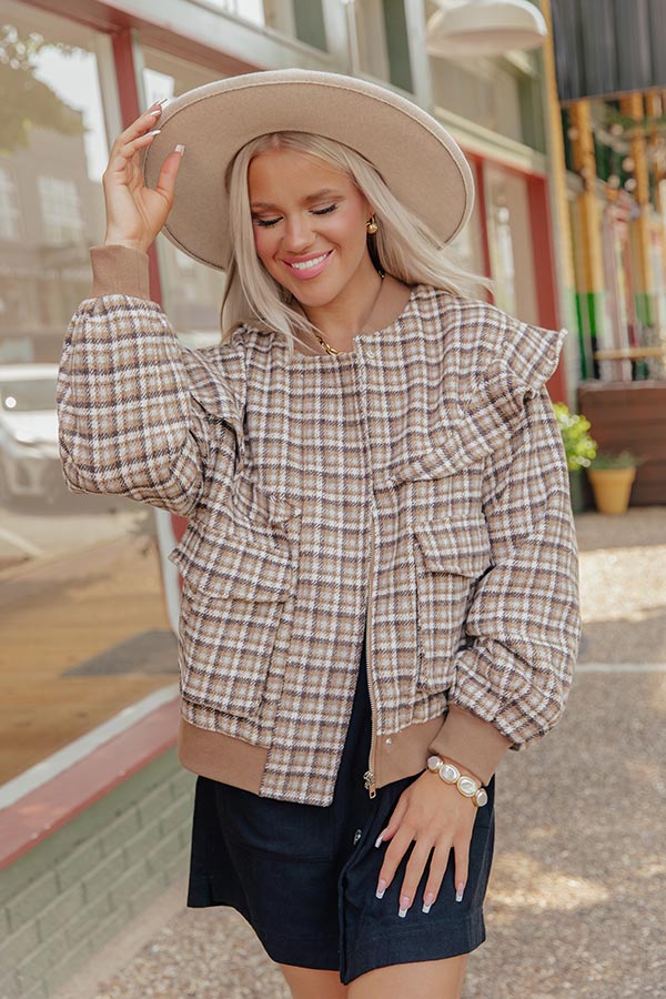 Chai Latte Pretty Plaid Jacket