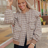 Chai Latte Pretty Plaid Jacket Image - 1