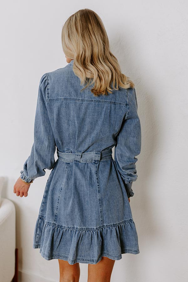 Cappuccino Please Denim Mini Dress