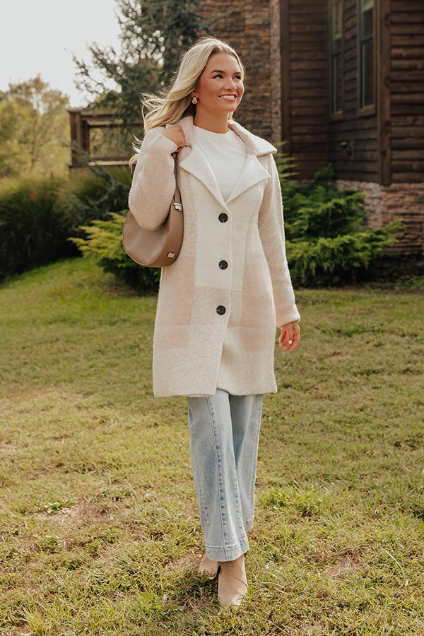 Apple Spiced Wishes Knit Coat in Pink