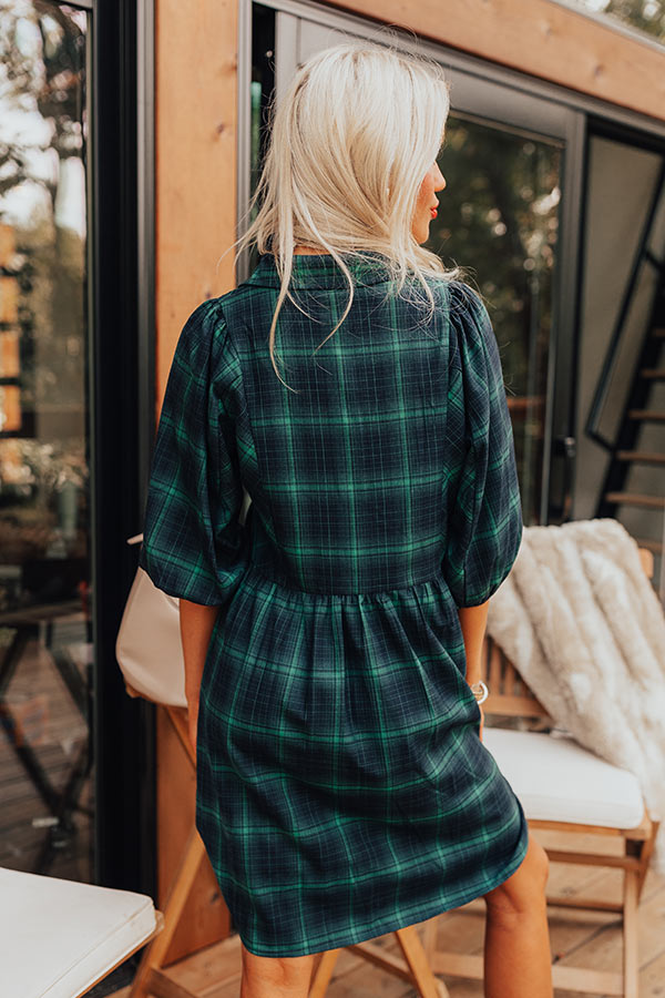 Pretty And Preppy Plaid Mini Dress   