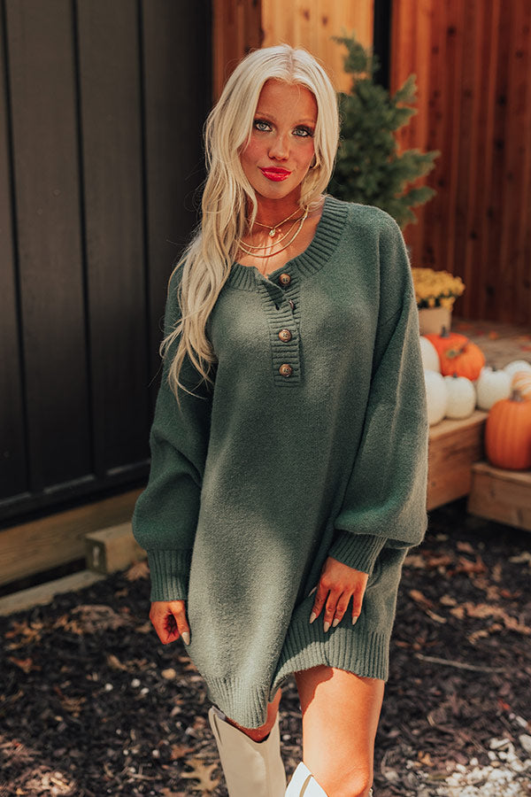 Pumpkin Spice Feels Knit Sweater Dress