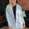 Train To Paris Denim Oversized Blazer Image - 1