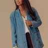 Train To Paris Denim Oversized Blazer Image - 1