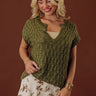 Block Party Chic Knit Top in Olive Image - 1