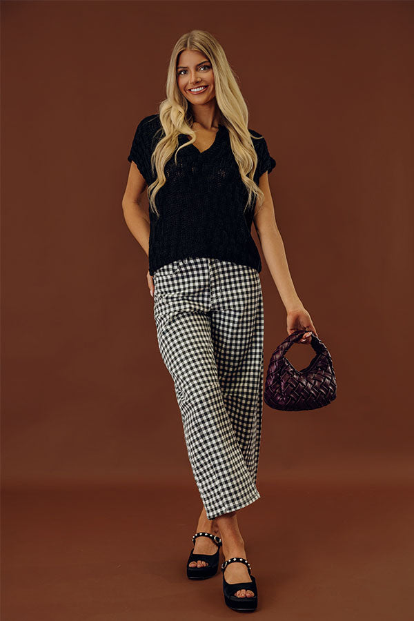 Block Party Chic Knit Top in Black Image - 2