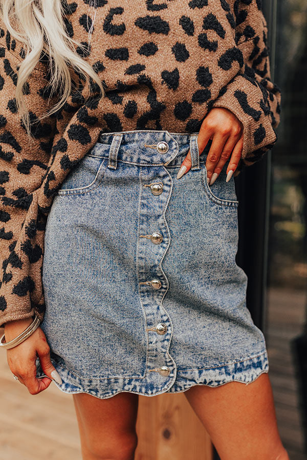 The Taylor High Waist Denim Skirt