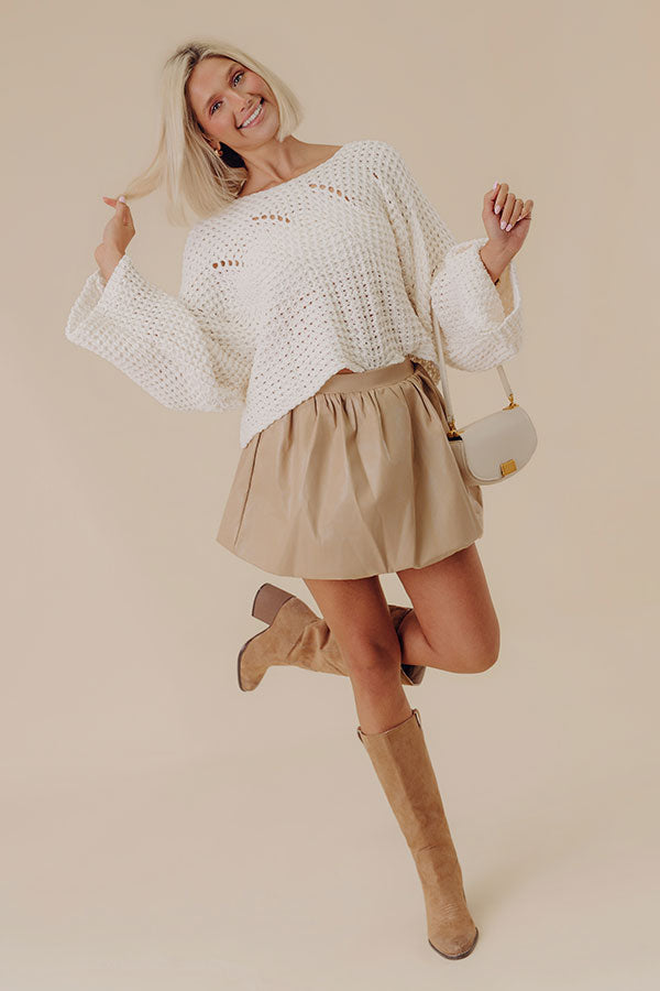 Harvest Season Knit Sweater in Ivory Image - 1