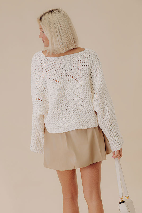 Harvest Season Knit Sweater in Ivory Image - 4