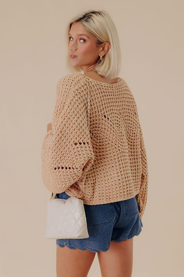 Harvest Season Knit Sweater in Golden Honey Image - 5