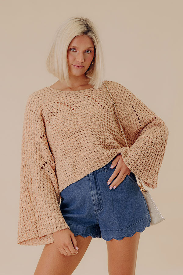 Harvest Season Knit Sweater in Golden Honey Image - 3